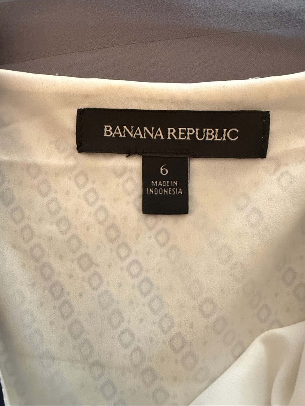 Banana Republic Blue and Cream Asymmetrical Wrap Dress - Picture 5 of 5